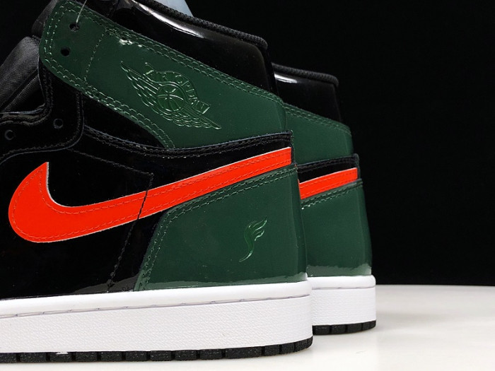 SoleFly x Air Jordan 1 Retro High OG Black/Team Orange-Fir AV3905-038